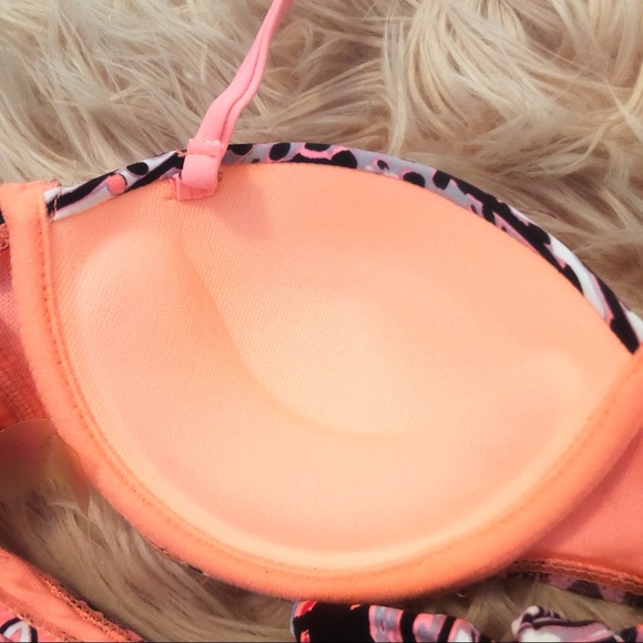 Pink Designed Push-Up Bikini - Picture 3 of 3